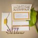Весільний вітальний набір ТОП 2, Листівка з мереживом троянди + конверт для грошей