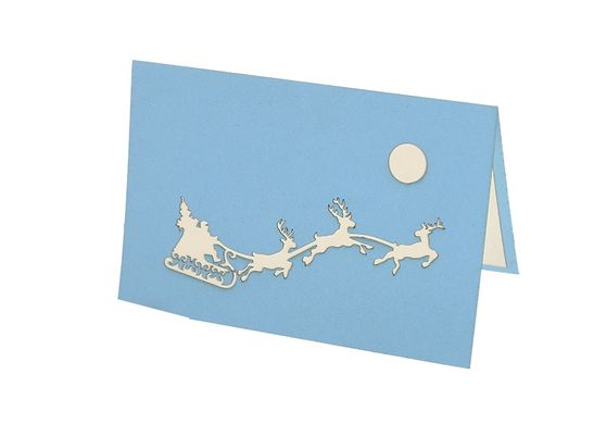 Об'ємна новорічна листівка «Санта» 3Д