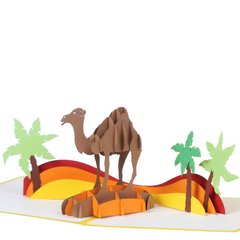 Об'ємна 3Д листівка "Верблюд мандрівник"