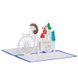 3Д открытка «Ежик на велосипеде»