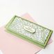 Листівка-конверт для грошей на День народження, ажурний, перламутровий зелений
