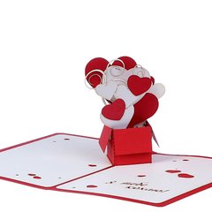 3Д открытка Сердца в боксе