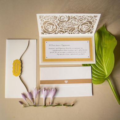 Весільний вітальний набір, Листівка + конверт для грошей