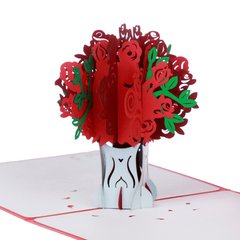 Объемная 3Д открытка «Букет роз»