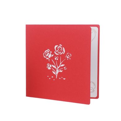 Об'ємна 3Д листівка «Букет троянд»