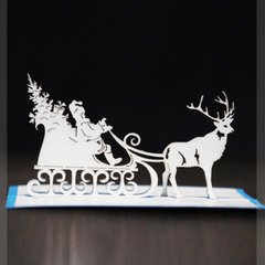Об'ємна новорічна листівка «Санта»