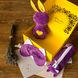 Подарочний набор "Котенок Айси и Заец Засыпаец" 3 в 1, фиолетовый
