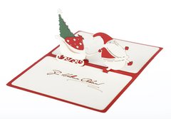 Об'ємна новорічна листівка «Веселий Санта»