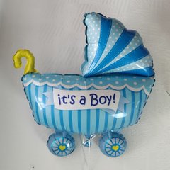 Кулька фольгована у формі коляски "It's a boy"