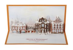 Об'ємна новорічна листівка «Зимове місто ретро»