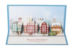 Об'ємна новорічна листівка «Зимове місто»