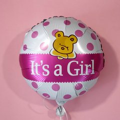 Круглый фольгированный шарик "Its a girl"
