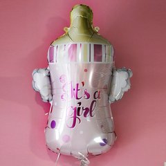 Фольгированный шарик в форме бутылочки "Its a girl"