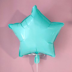 Фольгована кулька у формі зірки бірюзового кольору