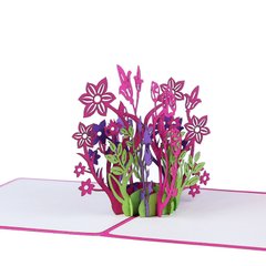 3Д листівка «Рожеві квіти»