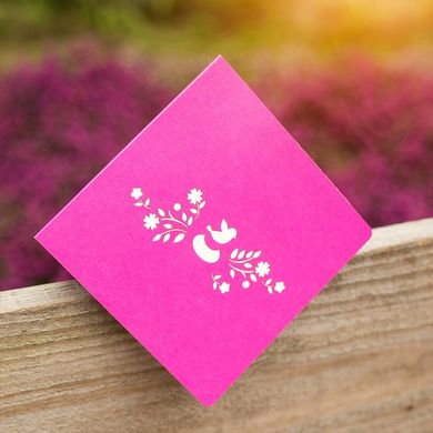 3Д листівка «Рожеві квіти»