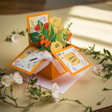 3Д коробочка «Барвисті квіти»