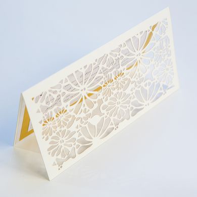 Свадебный поздравительный набор ТОП 9, Свадебная открытка с кружевом + конверт для денег