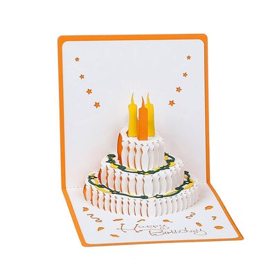3Д листівка на день народження «Тортик»