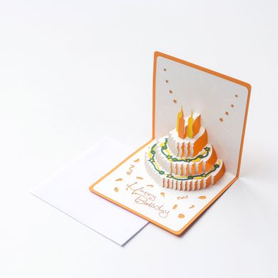 3Д открытка на день рождения «Тортик»
