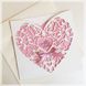 Пригласительная открытка на свадьбу с розовым сердцем
