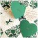Приглашение на свадьбу открытка с зеленым сердцем