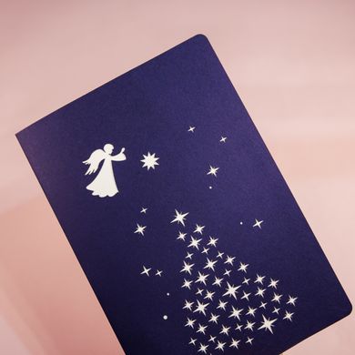 Новогодняя 3Д открытка "Волшебник зимних праздников "Святой Николай с ангелами" (подвижные)