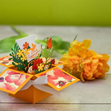 3Д открытка коробочка «Бабочки»